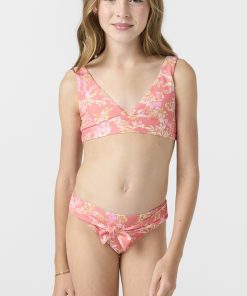 Girl's Nayomi Floral Fixed Tri Top Set