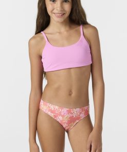 Girl's Nayomi Floral Revo Tie Back Bralette Top Set