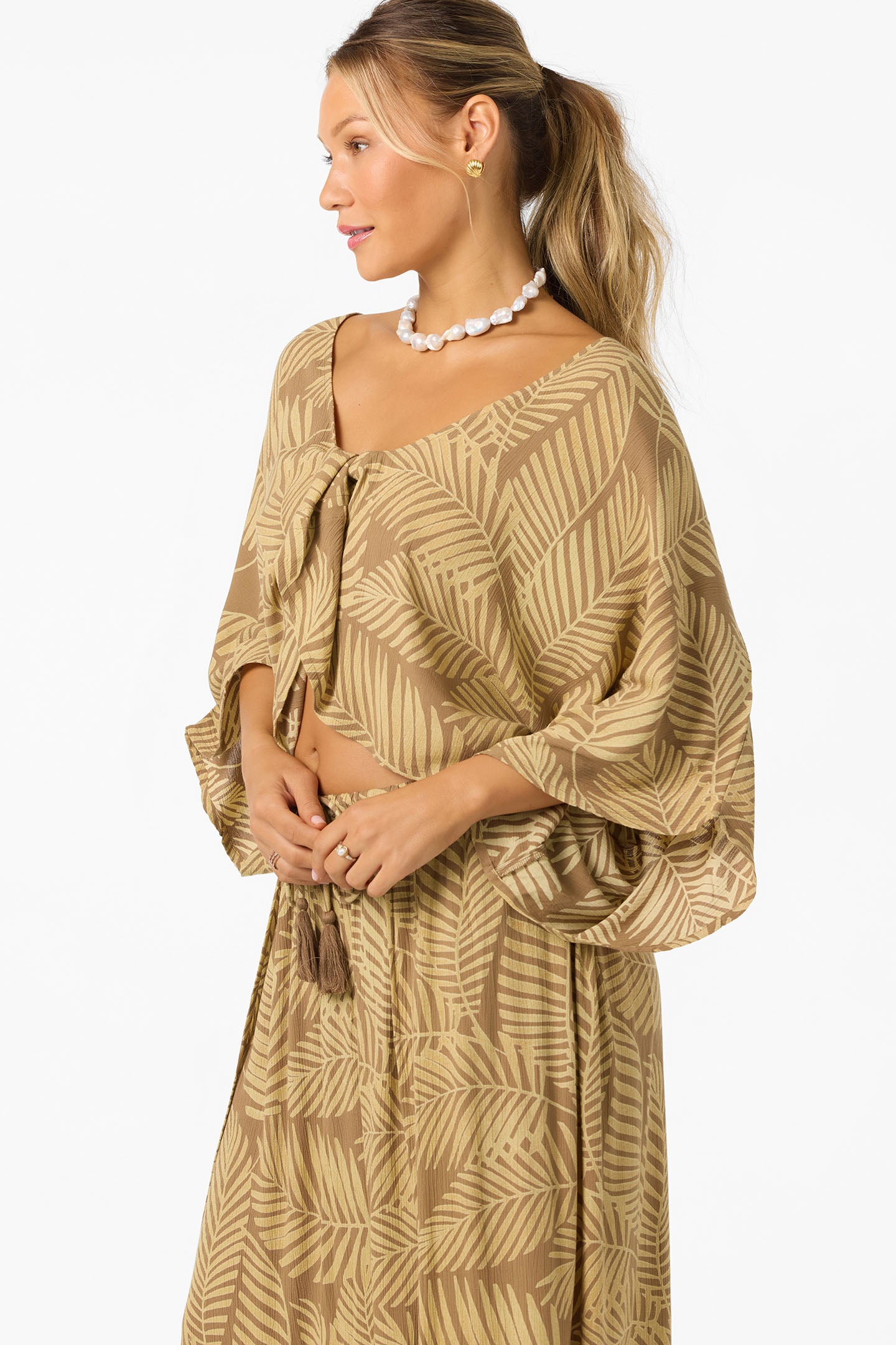 Anna Printed Reversible Cover-Up Top - Image 6