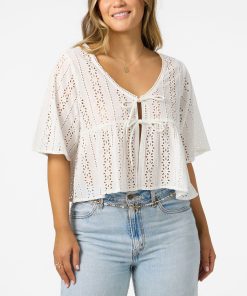 Alternative view of Loni Eyelet Top