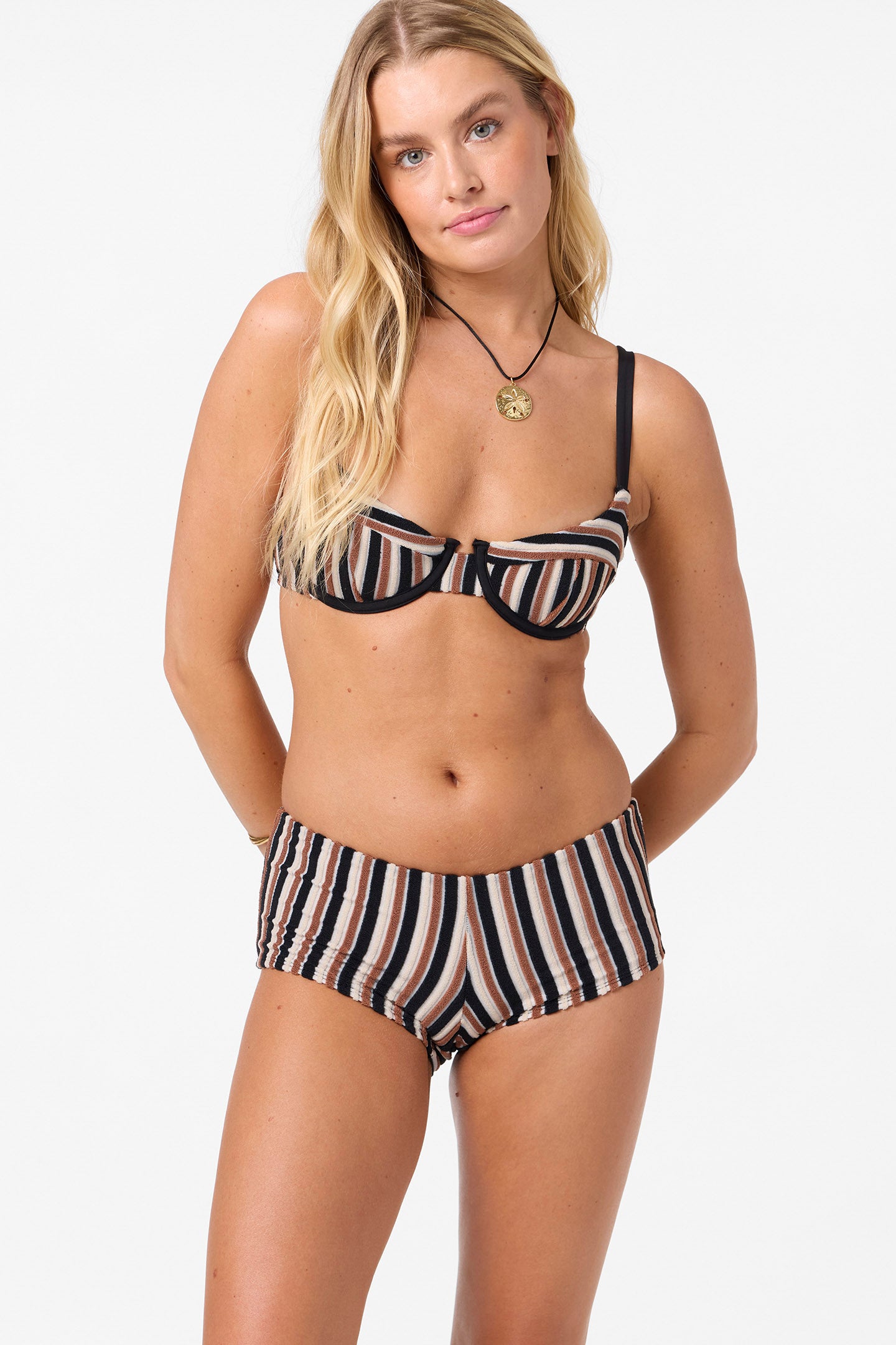 Sand Dollar Stripe Seashell Bra Top - Image 5