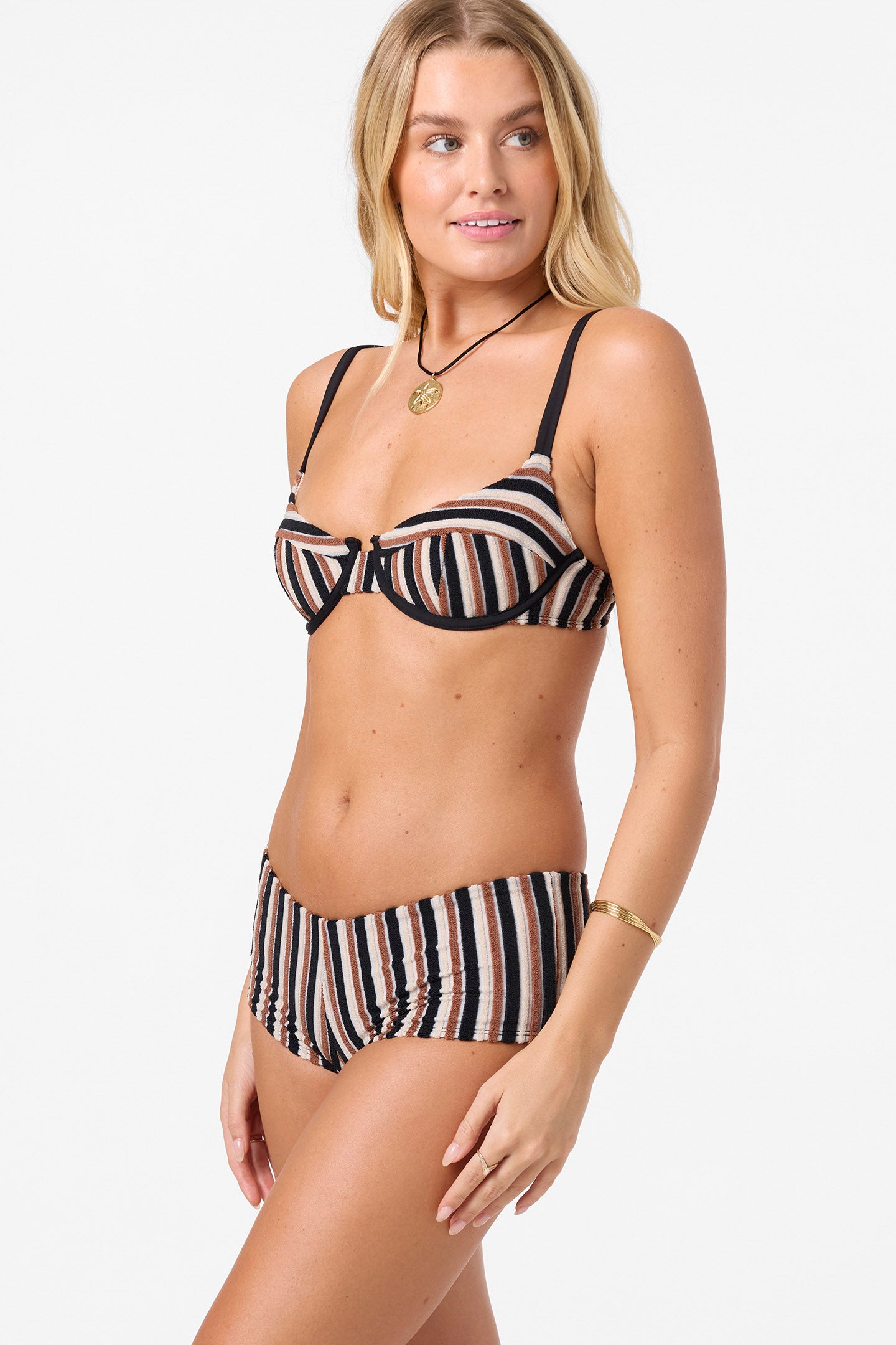 Sand Dollar Stripe Seashell Bra Top - Image 6
