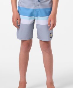 Alternative view of Boy's Cruzer Stripe Scallop 16 Boardshorts