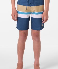 Alternative view of Boy's Cruzer Stripe Scallop 16 Boardshorts