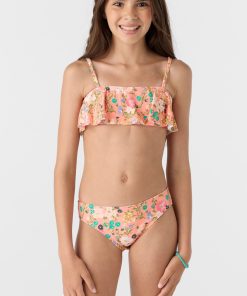 Girl's Kelly Floral Ruffle Bralette Set