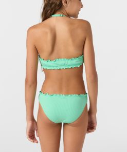 Alternative view of Girl's Dawnbreak Rib Hi-Neck Ruffle Edge Set High Neck Top Set
