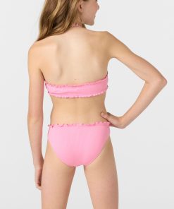 Alternative view of Girl's Dawnbreak Rib Hi-Neck Ruffle Edge Set High Neck Top Set