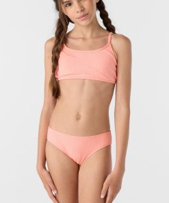Girl's Dawnbreak Rib Tie Back Bralette Set
