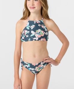 Girl's Melody Floral Strappy High Neck Set