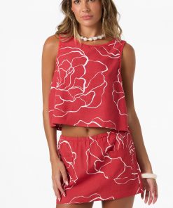 Alternative view of Athena Floral Top
